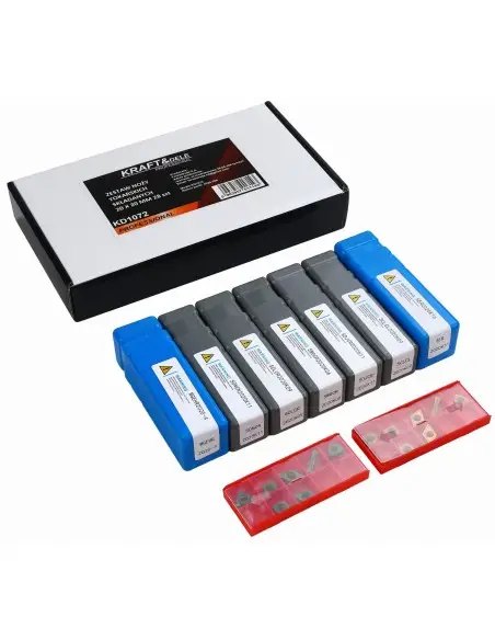 Set cutite de strungit 20x20 mm, 28 piese, Kraft&Dele, KD1072 Set cutite de strungit 20x20 mm, 28 piese, Kraft&Dele, KD1072