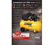 Compresor aer de 100l, Verke, 3CP, 440 L/min, V81153
