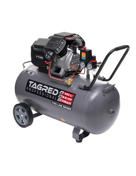 Compresor cu ulei de 100L, Tagred, 10 bar, 2 pistoane Compresor cu ulei de 100L, Tagred, 10 bar, 2 pistoane