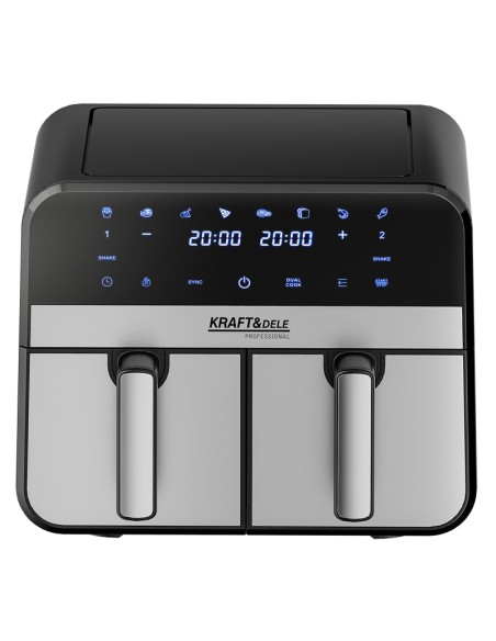 Friteuza cu aer cald 9L, 2500W, doua camere, LCD, Kraft&Dele, KD4180 Friteuza cu aer cald 9L, 2500W, doua camere, LCD, Kraft&Dele, KD4180