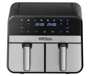 Friteuza cu aer cald 9L, 2500W, doua camere, LCD, Kraft&Dele, KD4180