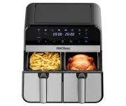 Friteuza cu aer cald 9L, 2500W, doua camere, LCD, Kraft&Dele, KD4180