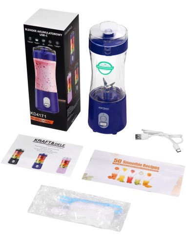 Blender cu baterie USB-C 380ml, 20000... Blender cu baterie USB-C 380ml, 20000...