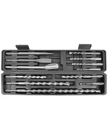 Set burghiu S4 si dalta SDS+ 9+3 bucati, cutie, Verke, V05048