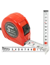 Ruleta dubla fata 3m, 16mm, carcasa rezistenta, Verke, V06114