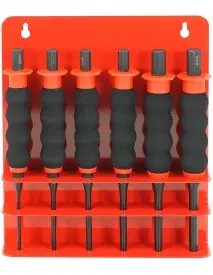 Set de 6 dornuri cu maner, VERKE, 3-8 mm, V87005