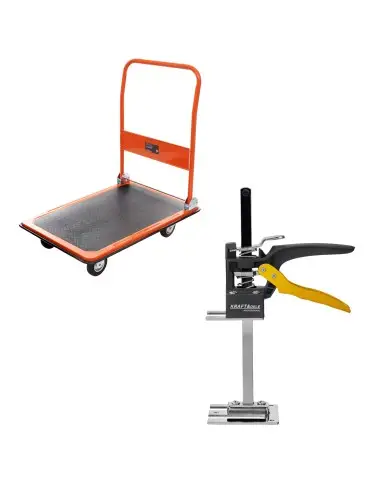 Set transport si montaj Kraft&Dele, carucior 300 kg + ridicator manual 120 kg D3069+d3090