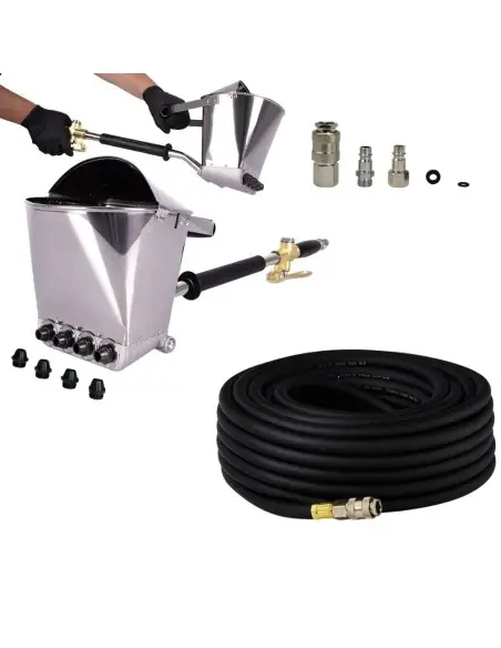 Masina de tencuit pneumatica cu furtun pneumatic 20 m si conectori rapizi, Tagred, 8 duze incluse, TA1475+d2124+d1467