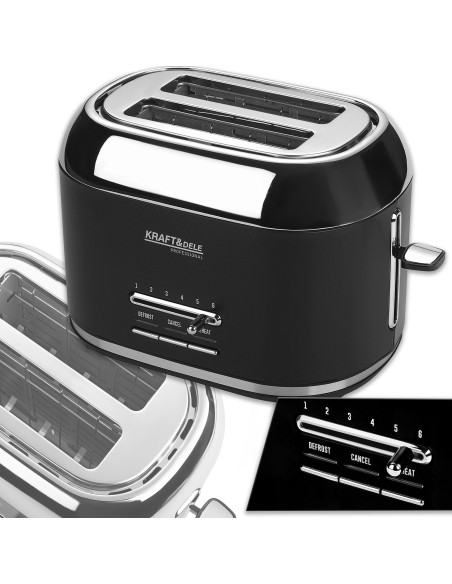 Prajitor de paine electric 1000W 6 trepte rumenire, Kraft&Dele, KD4154