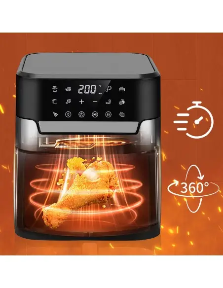 Friteuza cu aer cald 8L, 2200W, afisaj LED, Kraft&Dele, KD4109