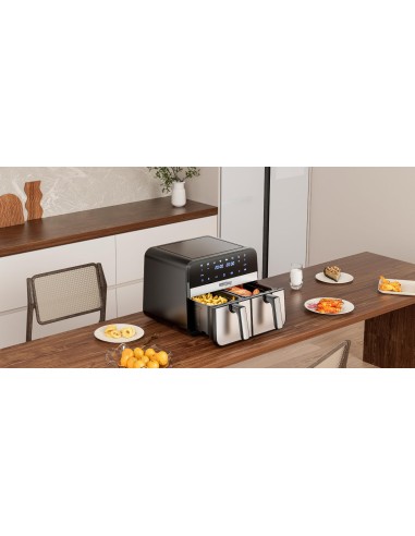 Friteuza cu aer cald 9L, 2500W, doua... Friteuza cu aer cald 9L, 2500W, doua...