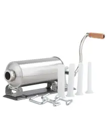 Masina de umplut carnati manuala, Kraft&Dele, inox 3 kg cu 4 palnii, KD4130