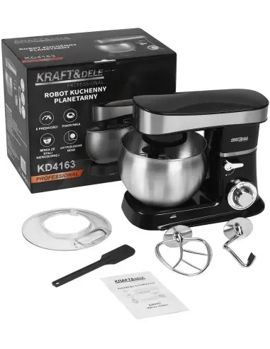 Mixer planetar cu bol, Kraft&Dele, 2500W, 6L, KD4163