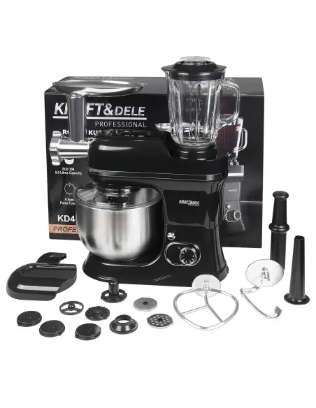 Robot de bucatarie 3 in 1, Kraft&Dele, 3000W, bol inox 5L KD4147