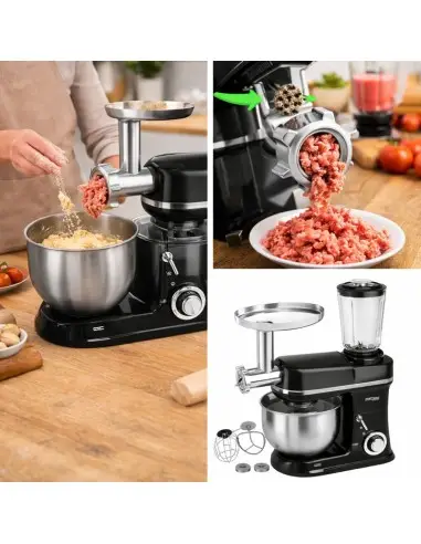 Robot de bucatarie 3 in 1, Kraft&Dele, 3000W, bol inox 5L KD4147