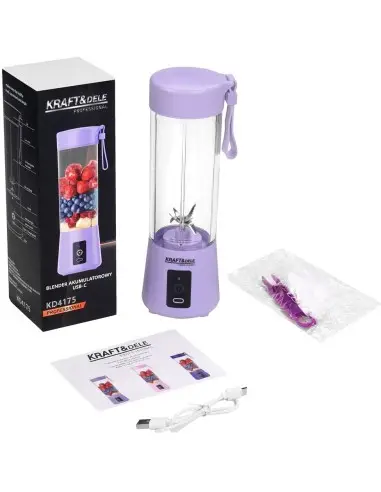 Blender cu baterie, Kraft&Dele, USB-C, 2X3000mAh, fara fir, KD4175 Blender cu baterie, Kraft&Dele, USB-C, 2X3000mAh, fara fir, KD4175