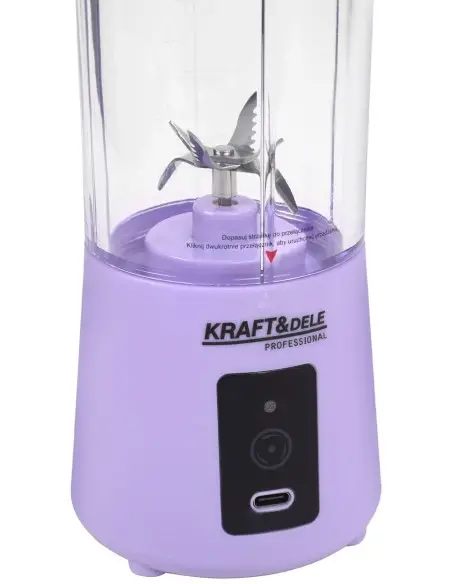 Blender cu baterie, Kraft&Dele, USB-C, 2X3000mAh, fara fir, KD4175 Blender cu baterie, Kraft&Dele, USB-C, 2X3000mAh, fara fir, KD4175