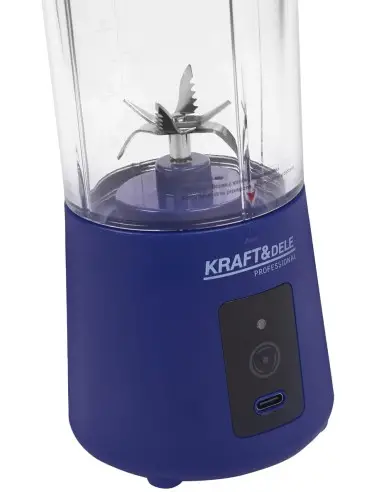 Blender portabil, Kraft&Dele, cu baterie, 2x3000mAh, 400ml, KD4174