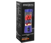 Blender portabil, Kraft&Dele, cu baterie, 2x3000mAh, 400ml, KD4174