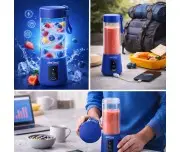 Blender portabil, Kraft&Dele, cu baterie, 2x3000mAh, 400ml, KD4174
