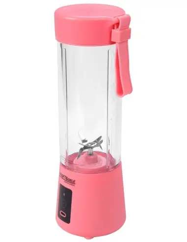 Blender portabil cu baterie, Kraft&Dele, 400ml, 2x3000mAh, roz, KD4173
