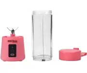 Blender portabil cu baterie, Kraft&Dele, 400ml, 2x3000mAh, roz, KD4173