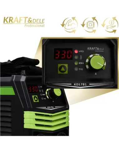 Aparat de sudura cu invertor MMA TIG LIFT, KRAFT&DELE, 330A, KD1781 Aparat de sudura cu invertor MMA TIG LIFT, KRAFT&DELE, 330A, KD1781