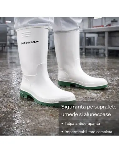 Cizme de protectie PVC Dunlop Pricemastor 380VP, albe