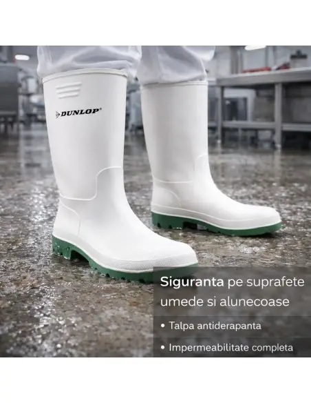 Cizme de protectie PVC Dunlop Pricemastor 380VP, albe