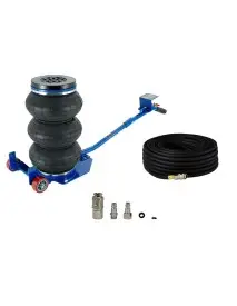 Pachet profesional cric pneumatic cu perna, BAUG, 3.5 tone, furtun aer 10×17 mm 20 m si cuple rapide, B3303+d1467+d2124