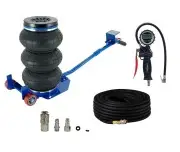 Set auto cric pneumatic cu perna, BAUG, 3.5 tone, furtun aer 10×17 mm 20 m si cuple rapide si manometru, B3303+d1467+d2124+d1366