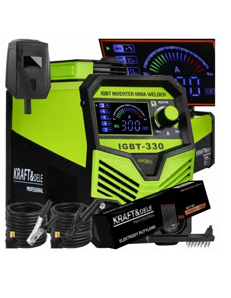 Aparat de sudura MMA/LIFT-TIG Kraft&Dele KD1879 330A cu electrozi rutilici inclusi 2,5mm x 300mm Aparat de sudura MMA/LIFT-TIG Kraft&Dele KD1879 330A cu electrozi rutilici inclusi 2,5mm x 300mm