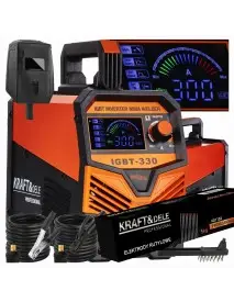 Pachet aparat de sudura IGBT/MMA/LIFT/TIG 330A, Kraft&Dele, KD1878 + electrozi rutilici 2.5 mm, 2.5 kg