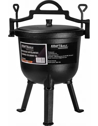 Cazan de vanatoare din fonta 8L, Kraft&Dele, KD4186 Cazan de vanatoare din fonta 8L, Kraft&Dele, KD4186