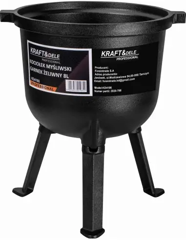 Cazan de vanatoare din fonta 8L, Kraft&Dele, KD4186 Cazan de vanatoare din fonta 8L, Kraft&Dele, KD4186