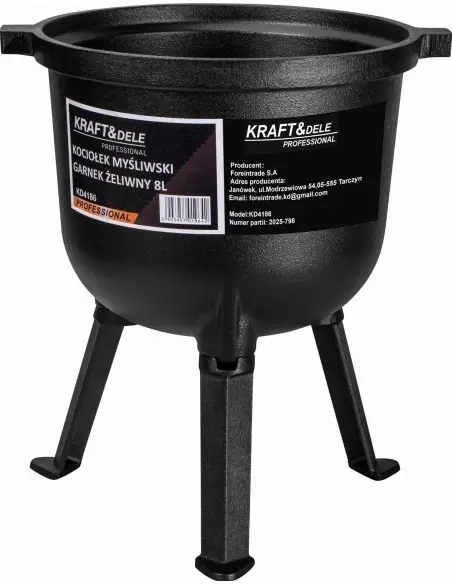 Cazan de vanatoare din fonta 8L, Kraft&Dele, KD4186 Cazan de vanatoare din fonta 8L, Kraft&Dele, KD4186