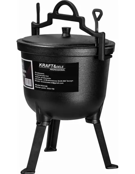 Cazan de vanatoare din fonta 8L, Kraft&Dele, KD4186 Cazan de vanatoare din fonta 8L, Kraft&Dele, KD4186