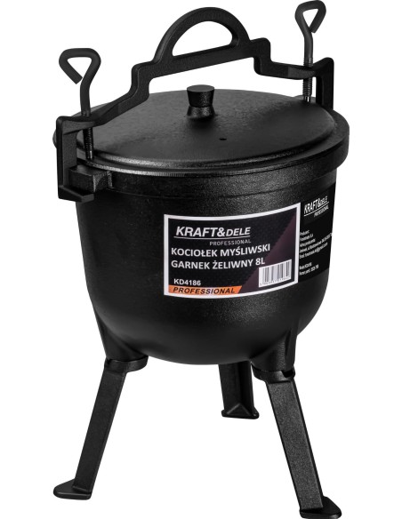 Cazan de vanatoare din fonta 8L, Kraft&Dele, KD4186 Cazan de vanatoare din fonta 8L, Kraft&Dele, KD4186