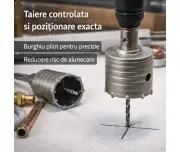 Carota pentru beton si zidarie, SilverTools, 65 mm + 80 mm