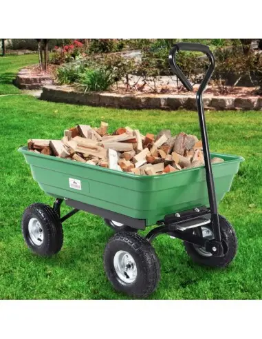 Carut de transport pentru gradina 3 in 1 SilverTools S10805 300 kg