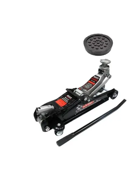 Cric hidraulic cu profil redus 2,5T cu tampon de cauciuc, SilverTools, 80-360 mm, B10663