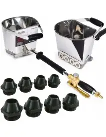 Masina de tencuit pneumatica pentru pereti SilverTools S10523 cu 8 duze incluse