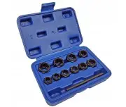Set de 11 chei tubulare pentru suruburi deteriorate , SilverTools, 9-19 mm, S107521