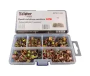 Cleme metalice cabluri furtunuri 75 buc SilverTools