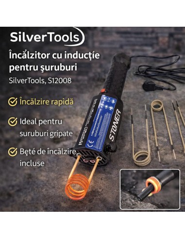 Incalzitor cu inductie pentru suruburi, SilverTools, S12008 Incalzitor cu inductie pentru suruburi, SilverTools, S12008