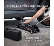 Cric hidraulic redus de 2,5 T cu valiza