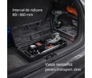 Cric hidraulic redus de 2,5 T cu valiza