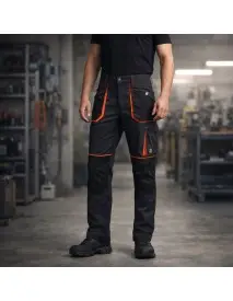 Pantaloni lucru barbati Forelastic-T 240g/m² elastici cu buzunare pentru genunchiere