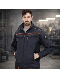 Bluza lucru barbati Forelastic-J 240g/m² elastica cu buzunare multiple si elemente reflectorizante