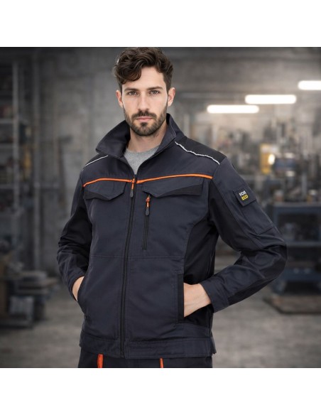 Bluza lucru barbati Forelastic-J 240g/m² elastica cu buzunare multiple si elemente reflectorizante